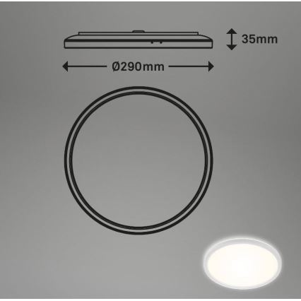 Briloner 3642-416 - LED Kúpeľňové stropné svietidlo SLIM LED/19W/230V IP44 biela