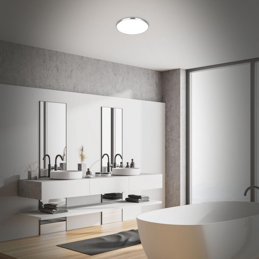 Briloner 3679-018 - LED RGB Stmievateľné kúpeľňové stropné svietidlo MAGA LED/18,5W/230V 3000-6500K pr. 35,5 cm + diaľkové ovládanie