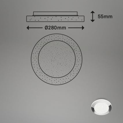 Briloner 3693-018 - LED Kúpeľňové stropné svietidlo LED/15W/230V IP44 4000K pr. 28 cm