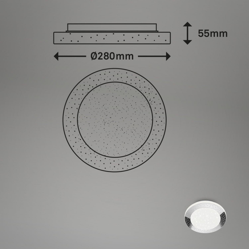 Briloner 3693-018 - LED Kúpeľňové stropné svietidlo LED/15W/230V IP44 4000K pr. 28 cm