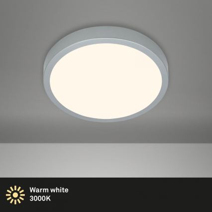 Briloner 3700-014 - LED Stropné svietidlo RUNA LED/16W/230V 3000K pr. 28 cm strieborná
