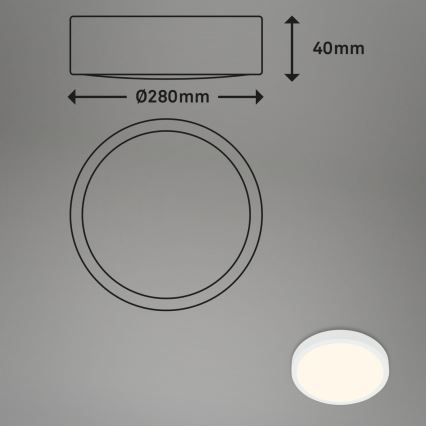 Briloner 3700-016 - LED Stropné svietidlo RUNA LED/16W/230V 3000K pr. 28 cm biela