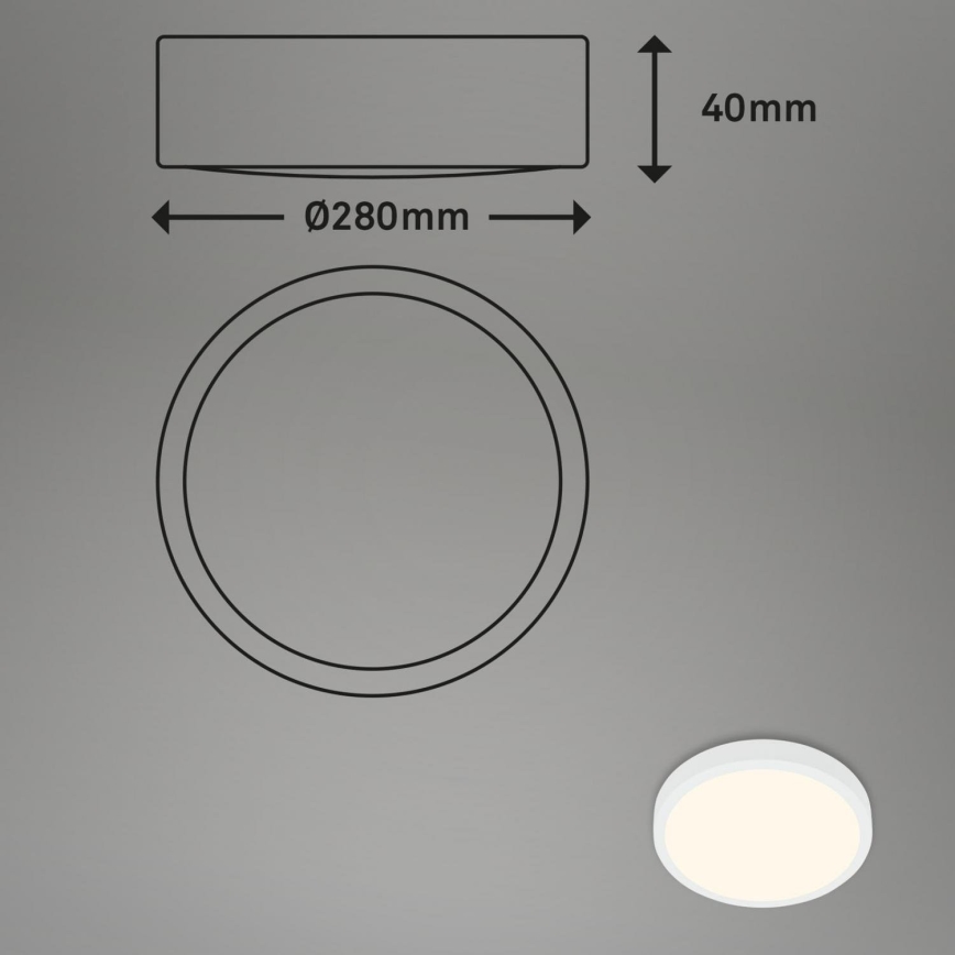 Briloner 3700-016 - LED Stropné svietidlo RUNA LED/16W/230V 3000K pr. 28 cm biela