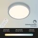 Briloner 3701-014 - LED Stmievateľné stropné svietidlo RUNA LED/18W/230V 2700-6500K strieborná + diaľkové ovládanie