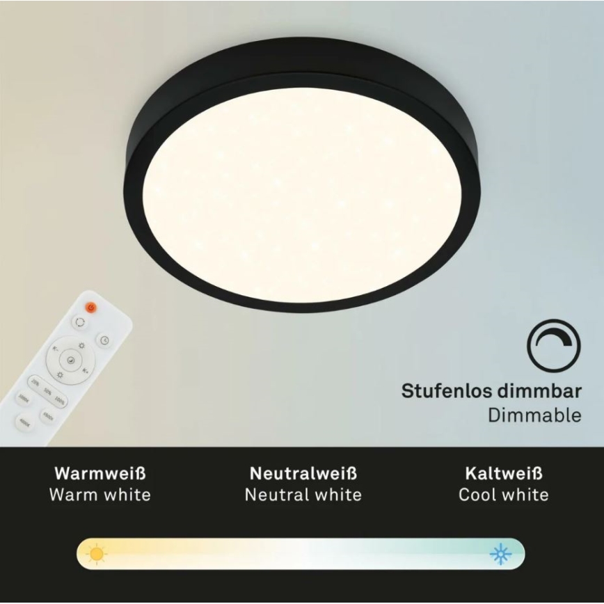 Briloner 3701-015 - LED Stmievateľné stropné svietidlo RUNA LED/18W/230V 2700-6500K + diaľkové ovládanie