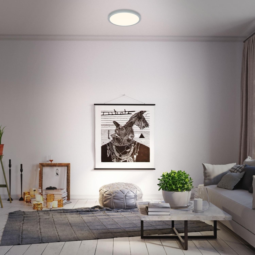 Briloner 3703-014 - LED Stropné svietidlo RUNA LED/24W/230V 3000K pr. 38 cm strieborná
