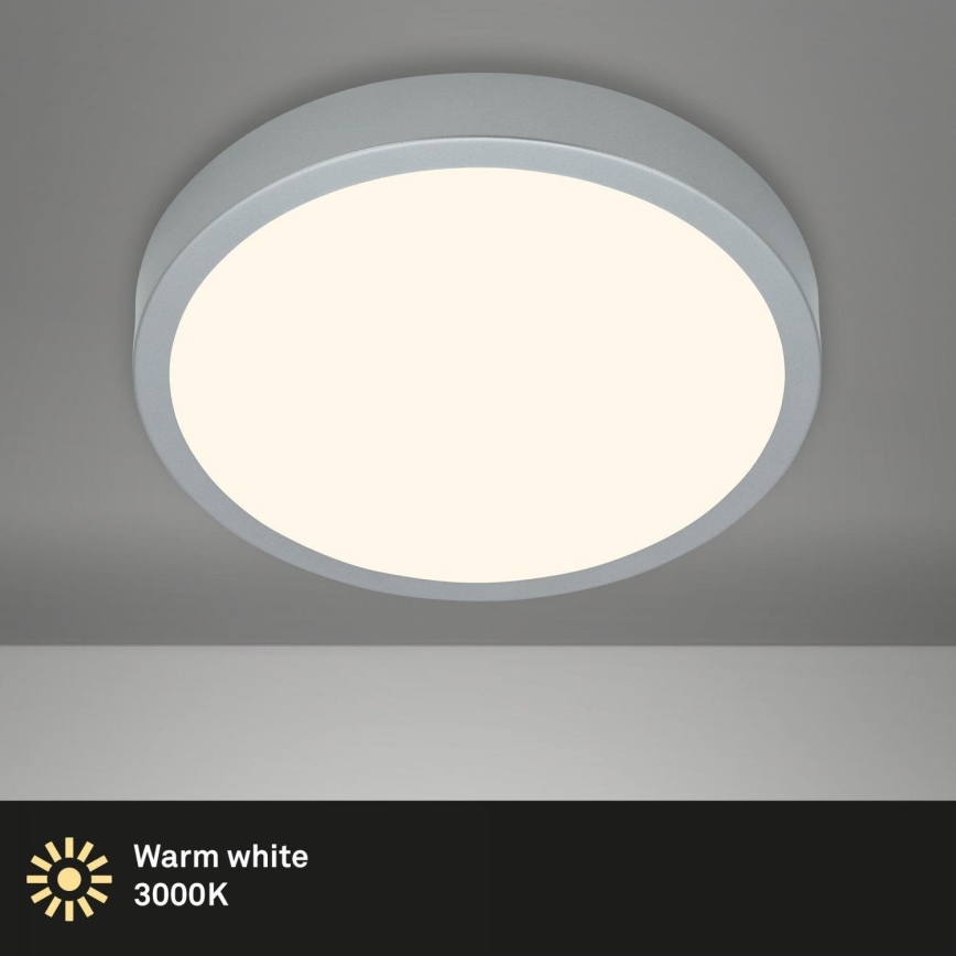 Briloner 3703-014 - LED Stropné svietidlo RUNA LED/24W/230V 3000K pr. 38 cm strieborná