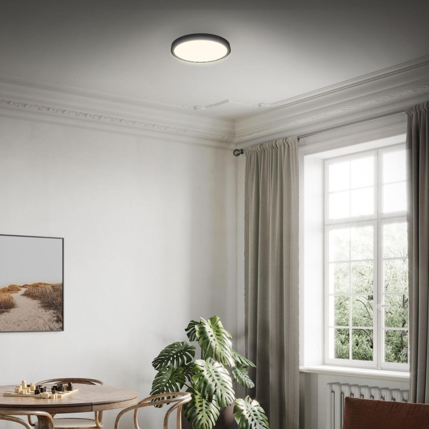 Briloner 3703-015 - LED Stropné svietidlo RUNA LED/24W/230V 3000K pr. 38 cm čierna