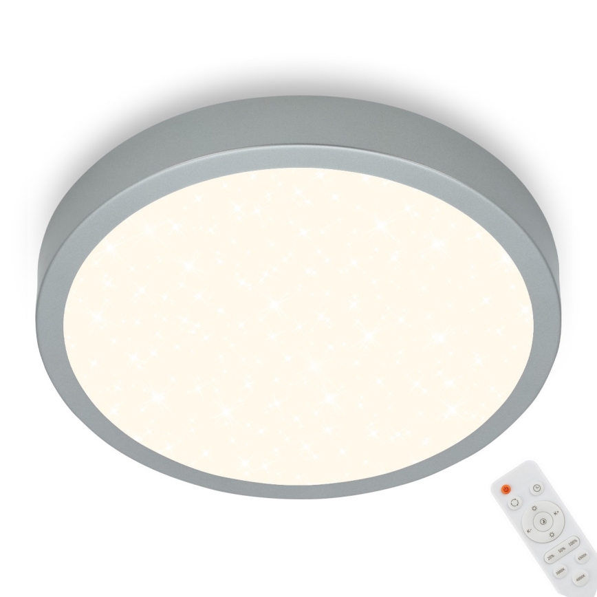 Briloner 3704-014-LED Stmievateľné stropné svietidlo RUNA LED/22W/230V 2700-6500K strieborná + diaľkové ovládanie