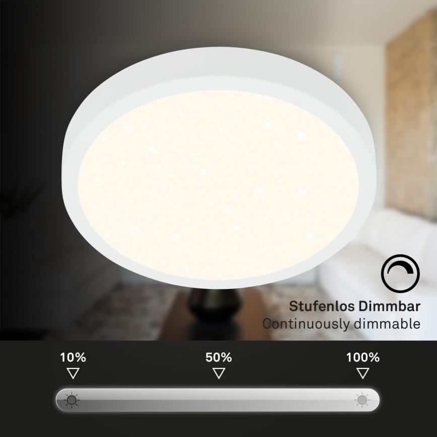 Briloner 3704-016 - LED Stmievateľné stropné svietidlo RUNA LED/22W/230V 2700-6500K biela + diaľkové ovládanie