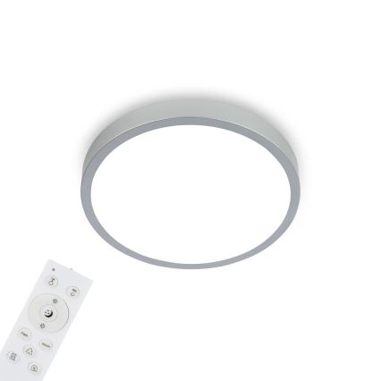 Briloner 3709-014 - LED RGBW Stmievateľné stropné svietidlo LED/22W/230V 4000K pr. 38 cm strieborná + diaľkové ovládanie