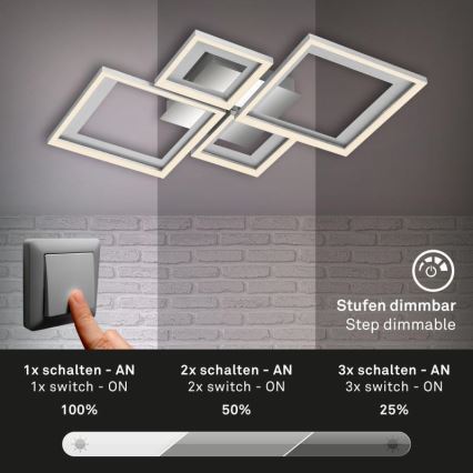 Briloner 3727-019 - LED Stmievateľné stropné svietidlo FRAME LED/38W/230V