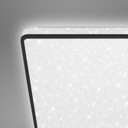 Briloner 3748-415 - LED stropné svietidlo STAR SKY LED/15W/230V 27x27 cm čierna