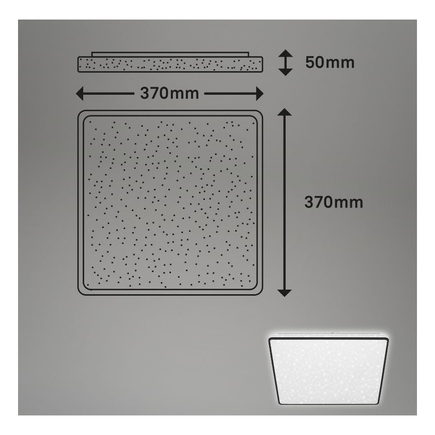 Briloner 3749-415 - LED Stropné svietidlo LINO LED/24W/230V čierna