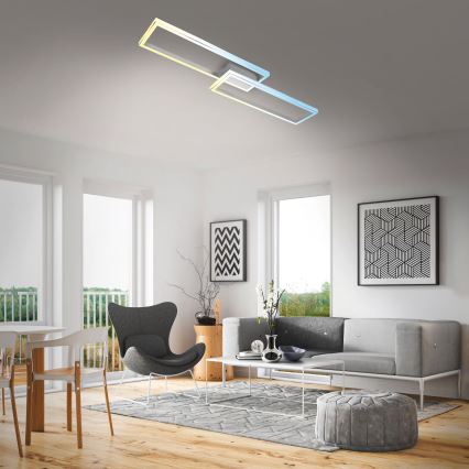 Briloner 3761019 - LED stmievateľné stropné svietidlo LED/45W/230V 2700-6500K matný chróm + diaľkové ovládanie