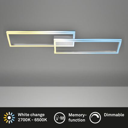 Briloner 3761019 - LED stmievateľné stropné svietidlo LED/45W/230V 2700-6500K matný chróm + diaľkové ovládanie