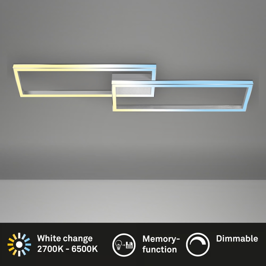 Briloner 3761019 - LED stmievateľné stropné svietidlo LED/45W/230V 2700-6500K matný chróm + diaľkové ovládanie