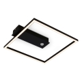 Briloner 3770-015 - LED stropné svietidlo so snímačom pohybu a súmraku FRAME LED/14W/230V 3000K 30x32 cm čierne