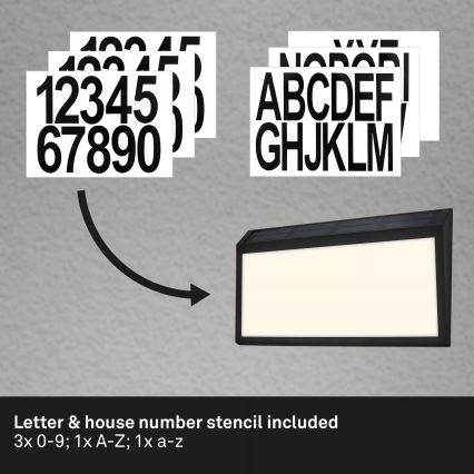 Briloner 3797015 - LED solárne domové číslo LED/0,5W/1,2V 1200 mAh IP44