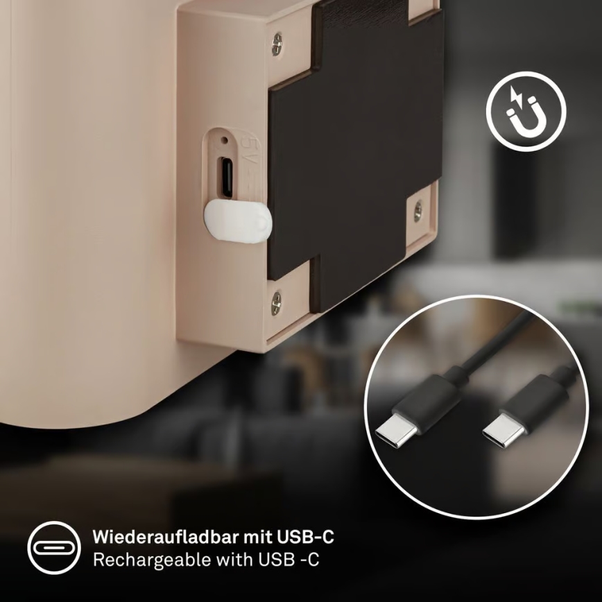 Briloner 3878011 - LED nabíjacie nástenné svietidlo s pohybovým a súmrakovým senzorom CHAT LED/3W/5V 2000 mAh béžové