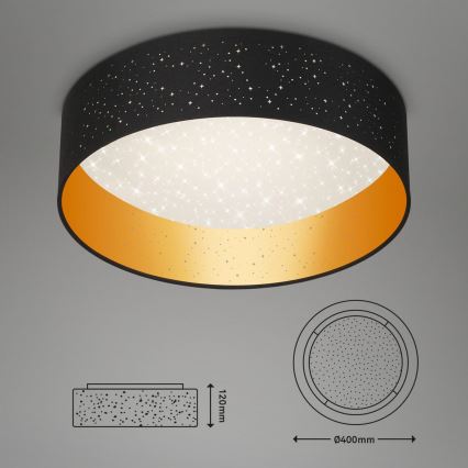 Briloner 3882-015 - LED Stropné svietidlo MAILA STARRY LED/18W/230V čierna/zlatá