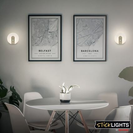 Briloner 3889012 - LED nabíjateľné nástenné svietidlo s pohybovým a súmrakovým senzorom TARO LED/2,5W/5V 1800 mAh matný chróm