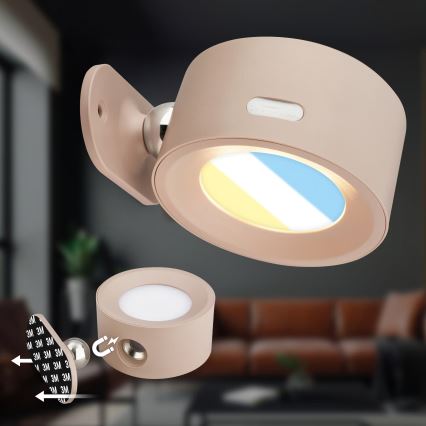 Briloner 3896011 - LED Stmievateľné nabíjacie nástenné svietidlo TARI LED/1,6W/5V 1500 mAh béžová