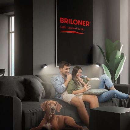 Briloner 3896015 - LED Stmievateľné nabíjacie nástenné svietidlo TARI LED/1,6W/5V 1500 mAh čierna