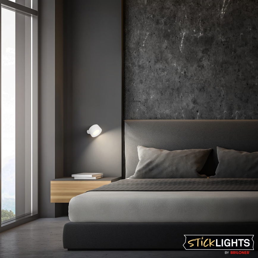 Briloner 3896016 - LED Stmievateľné nabíjacie nástenné svietidlo TARI LED/1,6W/5V 1500 mAh biela