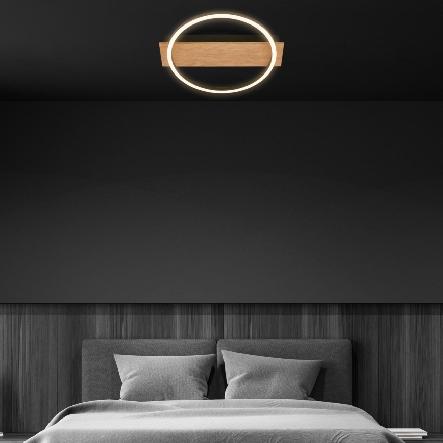 Briloner 3908-014 - LED stropné svietidlo KADA LED/14W/230V priemer 30 cm čierna/hnedá