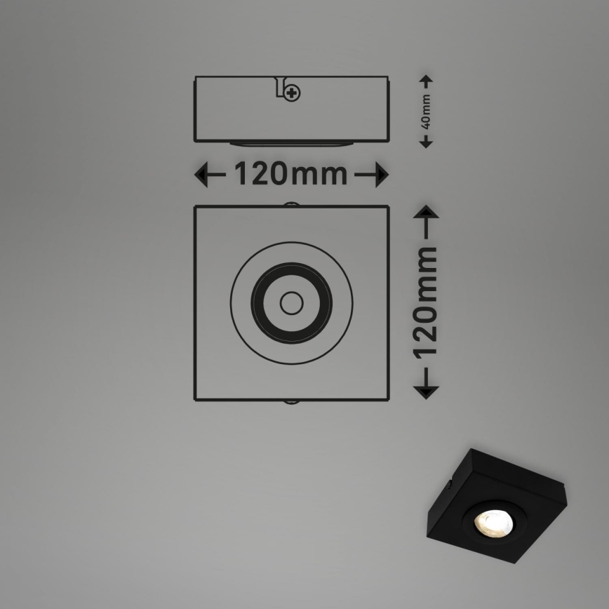 Briloner 3996015 - LED Bodové svietidlo CTS LED/4W/230V 2700/4000K čierna
