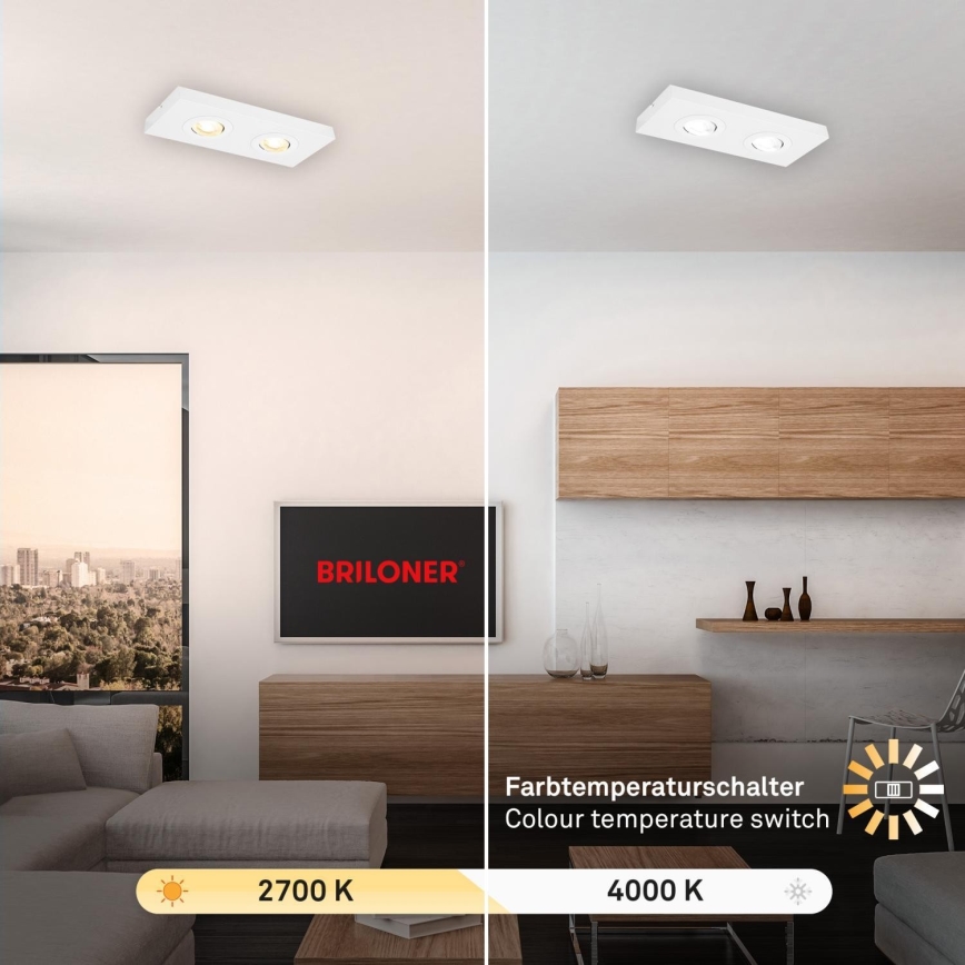 Briloner 3996026 - LED Bodové svietidlo CTS 2xLED/4W/230V 2700/4000K biela
