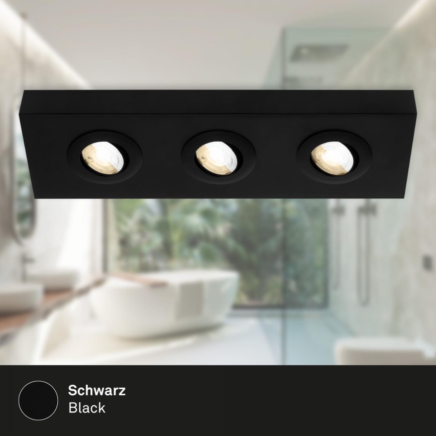 Briloner 3996035 - LED Bodové svietidlo CTS 3xLED/4W/230V 2700/4000K čierna