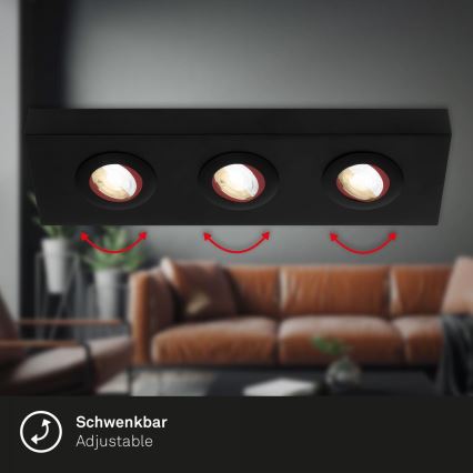 Briloner 3996035 - LED Bodové svietidlo CTS 3xLED/4W/230V 2700/4000K čierna