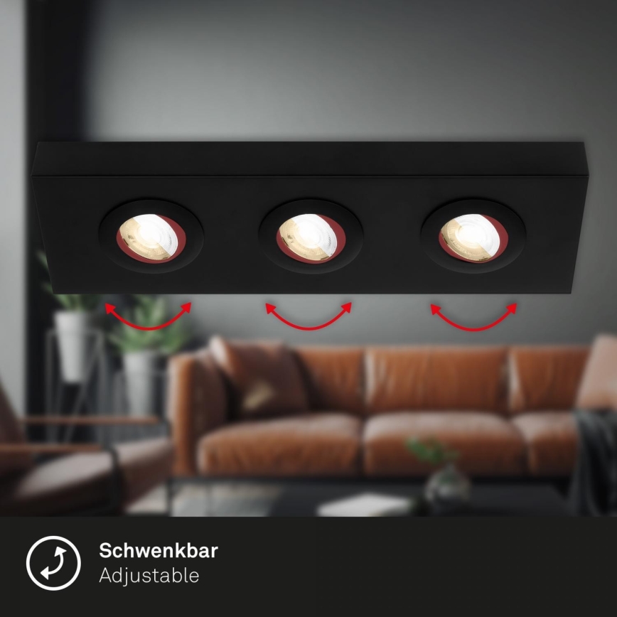 Briloner 3996035 - LED Bodové svietidlo CTS 3xLED/4W/230V 2700/4000K čierna