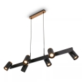 Briloner 4059065 - Závesný luster na lanku ERA 6xGU10/10W/230V čierny