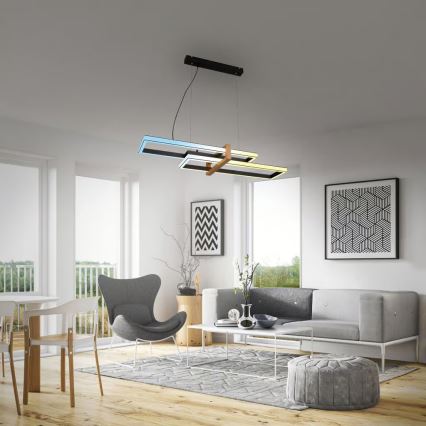 Briloner 4768015 - LED stmievateľný luster na lanku LED/44W/230V 2700-6500K 100 cm + diaľkové ovládanie