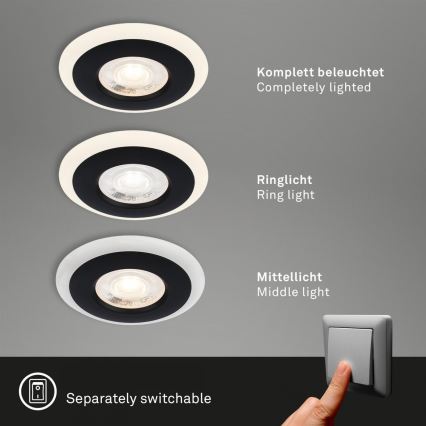 Briloner 7039-035 - SADA 3x LED Kúpeľňové podhľadové svietidlo LED/5W/230V IP44