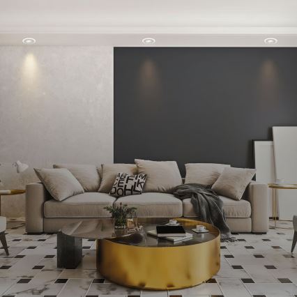 Briloner 7039034 - SADA 3xLED Kúpeľňové podhľadové svietidlo LED/5W/230V IP44 matný chróm