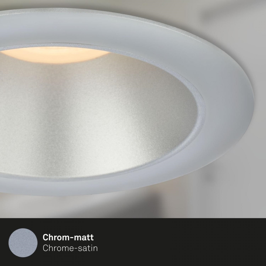 Briloner 7041-034 - SADA 3x LED Kúpeľňové podhľadové svietidlo LED/4,9W/230V IP44 strieborná