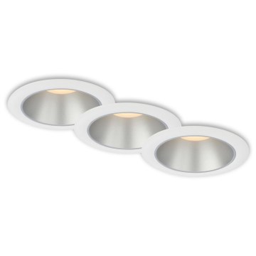 Briloner 7041-036 - SADA 3x LED Kúpeľňové podhľadové svietidlo LED/4,9W/230V IP44 biela