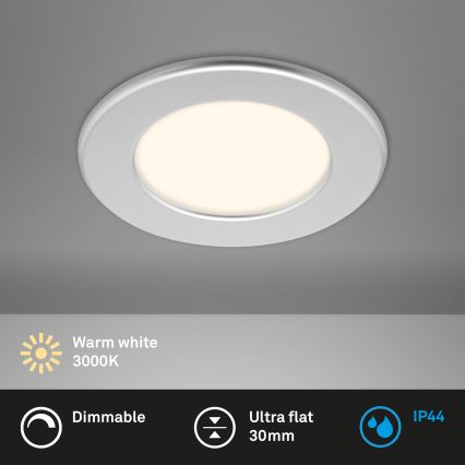 Briloner 7049014 - LED stmievateľné kúpeľňové podhľadové svietidlo LED/6W/230V 3000K IP44 matný chróm