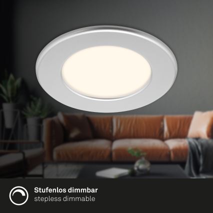 Briloner 7049014 - LED stmievateľné kúpeľňové podhľadové svietidlo LED/6W/230V 3000K IP44 matný chróm