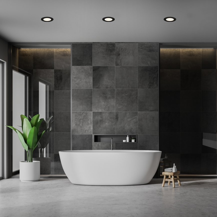 Briloner 7049015 - stmievateľné kúpeľňové podhľadové svietidlo LED/6W/230V 3000K IP44 čierne