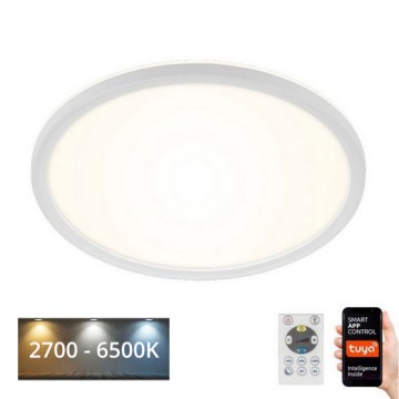 Briloner 7058-016 - LED Stmievateľné svietidlo SLIM LED/18W/230V 2700-6500K Wi-Fi Tuya + diaľkové ovládanie