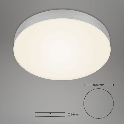 Briloner 7066-014 - LED Stropné svietidlo FLAME LED/21W/230V 3000K strieborná pr. 28,7 cm