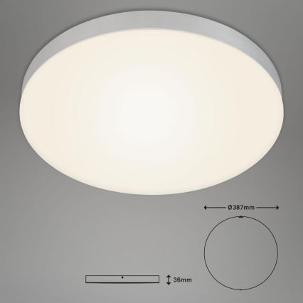 Briloner 7068-014 - LED Stropné svietidlo FLAME LED/24,5W/230V 3000K pr. 38 cm strieborná