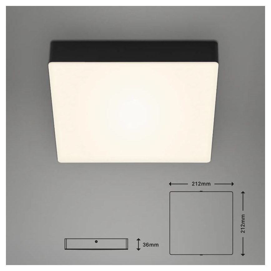 Briloner 7070-015 - LED Stropné svietidlo FLAME LED/16W/230V čierna
