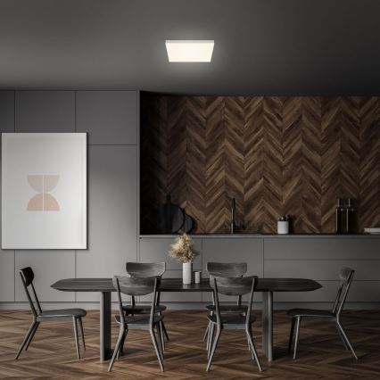Briloner 7071-014 - LED Stropné svietidlo FLAME LED/21W/230V 3000K 28,7x28,7 cm strieborná