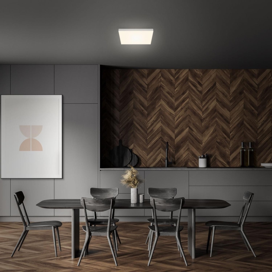 Briloner 7071-014 - LED Stropné svietidlo FLAME LED/21W/230V 3000K 28,7x28,7 cm strieborná